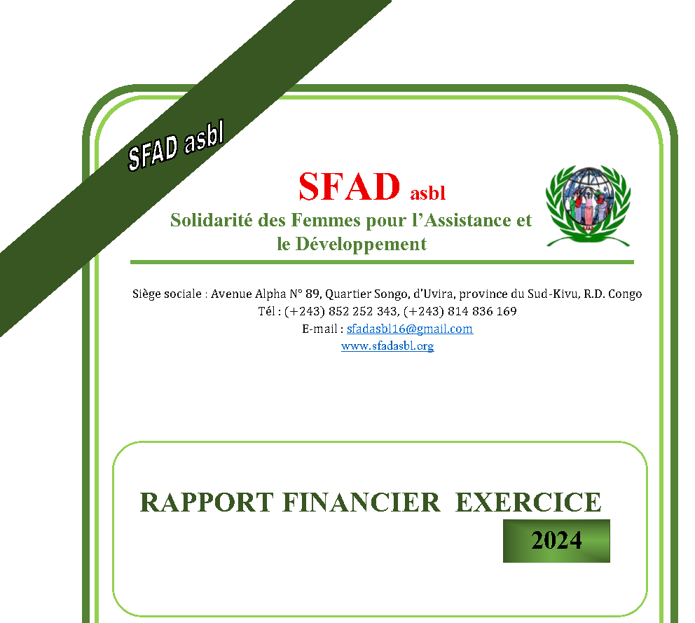 RAPPORT FINANCIER 2024 SFAD asbl